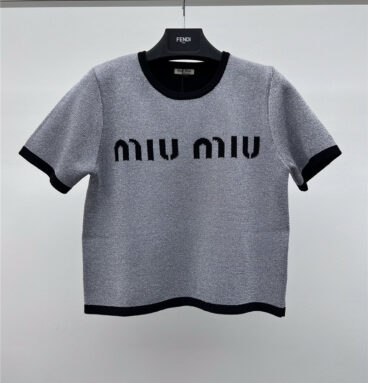 miumiu logo jacquard sweater