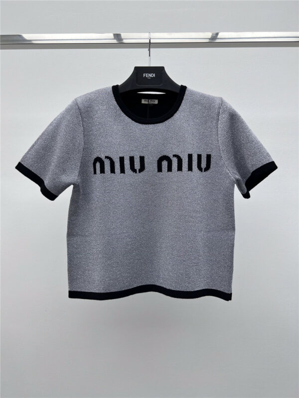 miumiu logo jacquard sweater