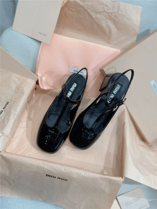 miumiu spring summer patent leather strap high heels