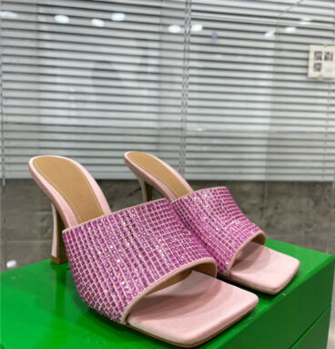 Bottega Veneta new square diamond slippers