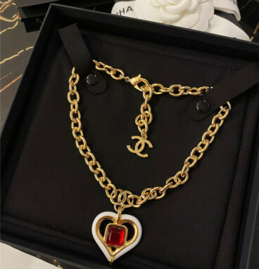 Chanel Ruby Embellished Necklace