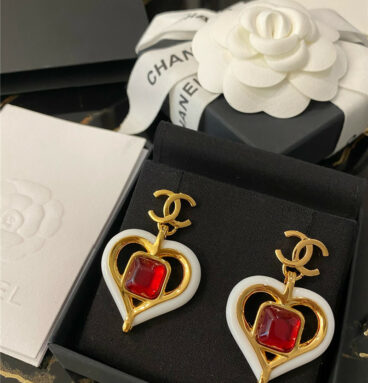 Chanel Ruby Embellished Earrings