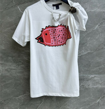 louis vuitton LV tropical fish pattern T-shirt