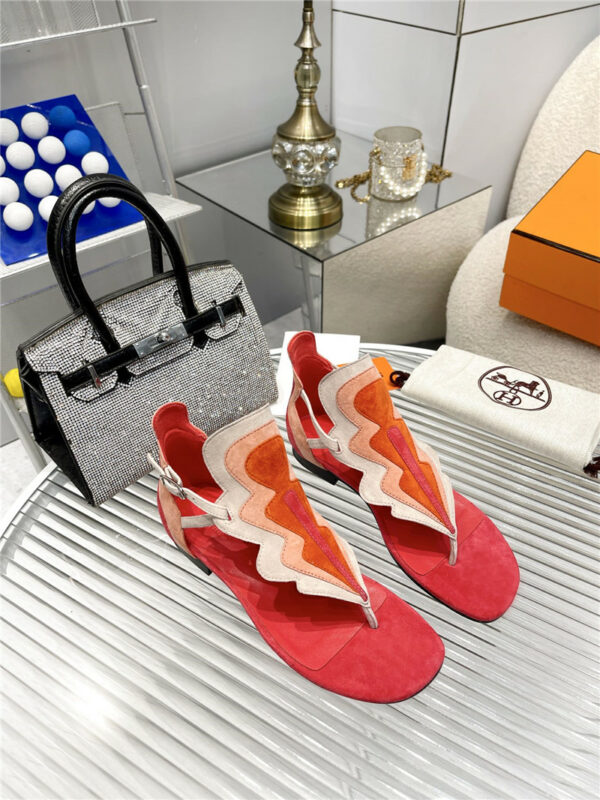 Hermès color block sandals
