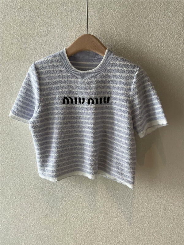 miumiu knitted short sleeve