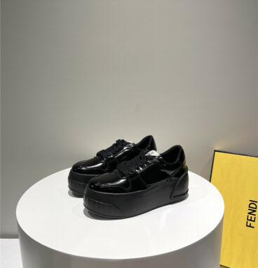 fendi platform shoes in super soft patent leather