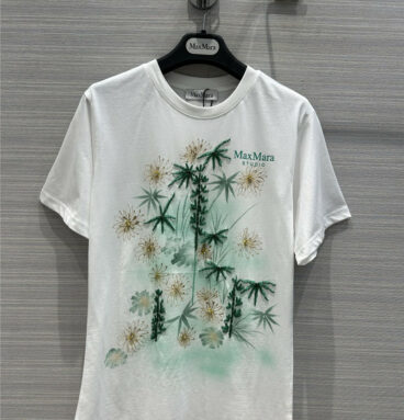 MaxMara summer fresh touch of green coconut tree T-shirt