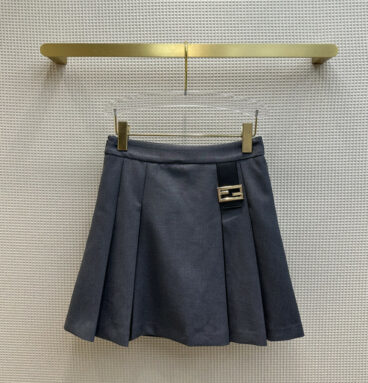 fendi metal buckle trim skirt