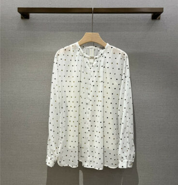 MaxMara polka-dot-print silk camisole two-piece shirt