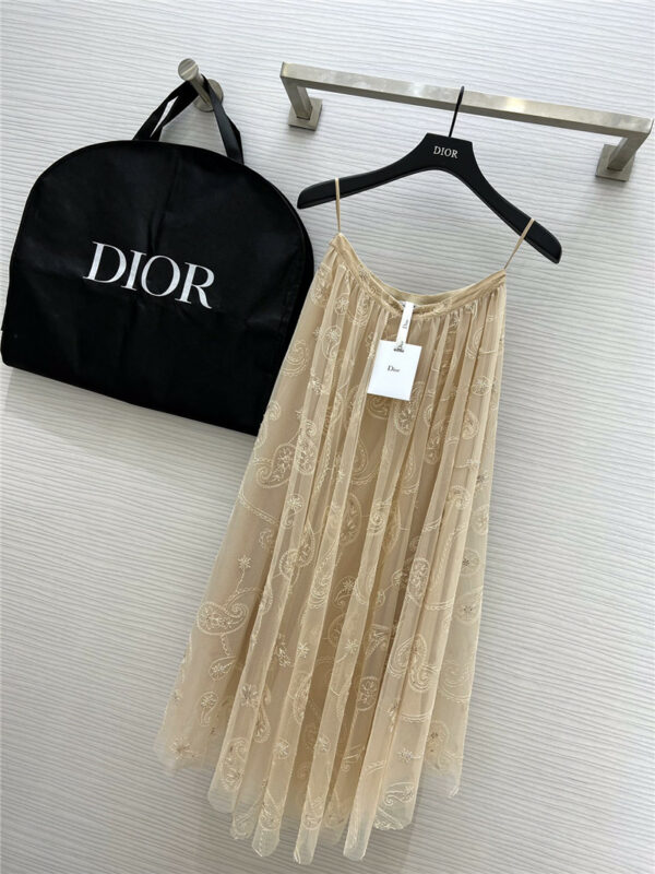 dior heavy industry embroidery beaded sequin skirt