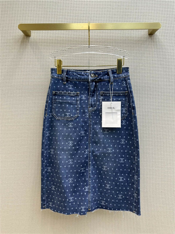 Chanel simple all-match denim skirt