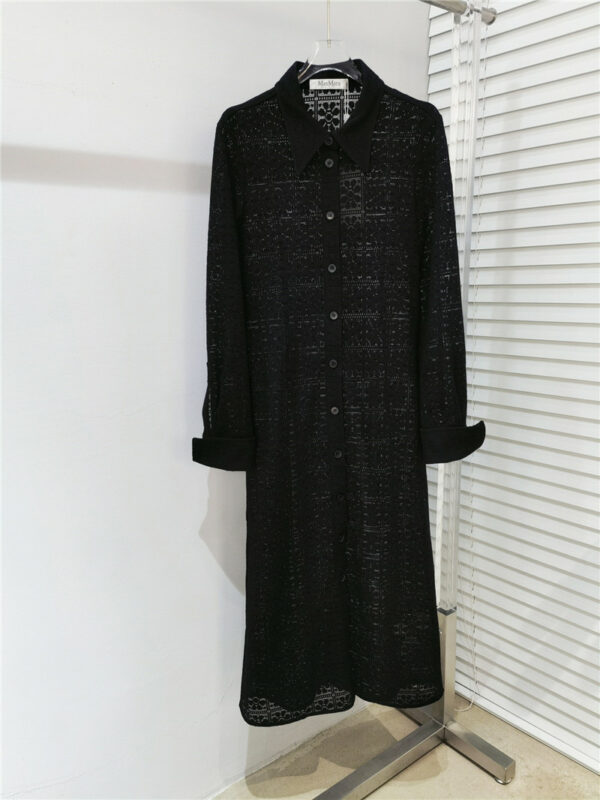 MaxMara delicate lace see-through blouse long coat