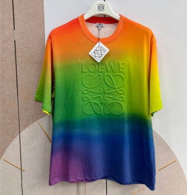 loewe rainbow rendering logo short sleeve T-shirt