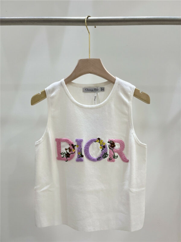 Dior spring and summer color flower embroidery vest