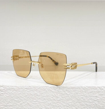 miumiu gorgeous frameless metal sunglasses