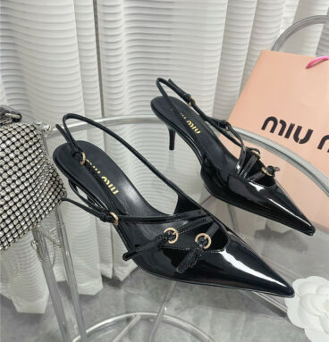 miumiu spring and summer catwalk style kitten heel sandals