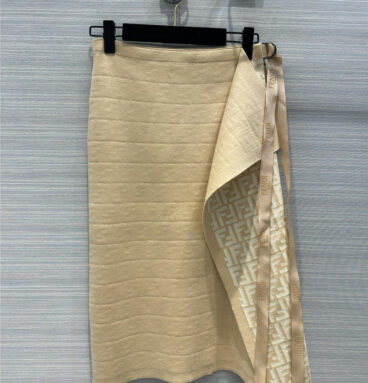 fendi classic FF irregular skirt
