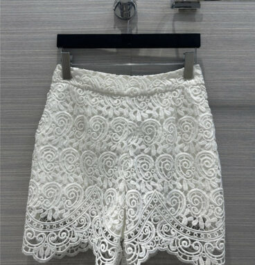 Burberry lace and floral embroidered shorts