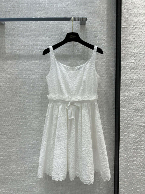 dior water soluble flower embroidery suspender dress