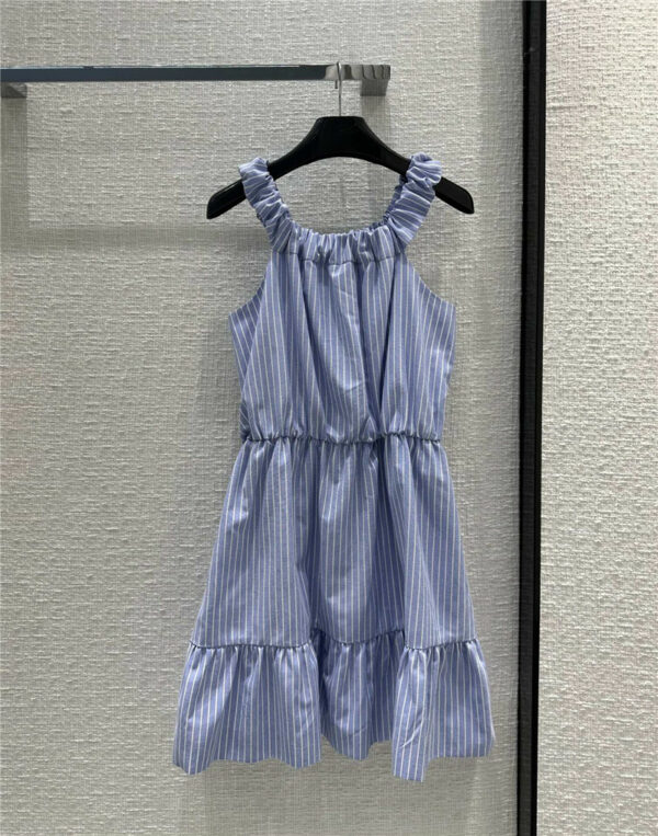 celine blue and white striped dress