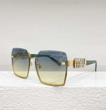 MIUMIU new diamond fashionable versatile square sunglasses