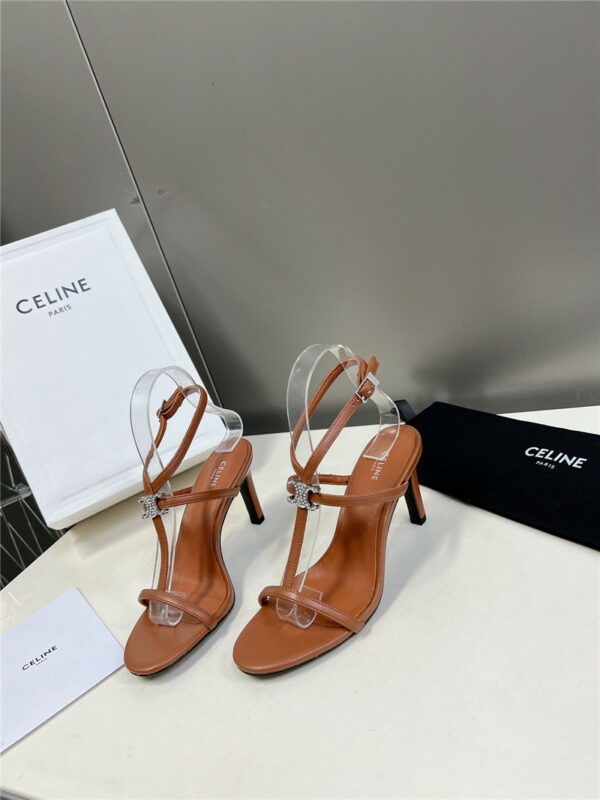 celine logo high heel sandals