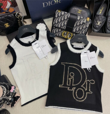 Dior new letter embroidery knitted vest