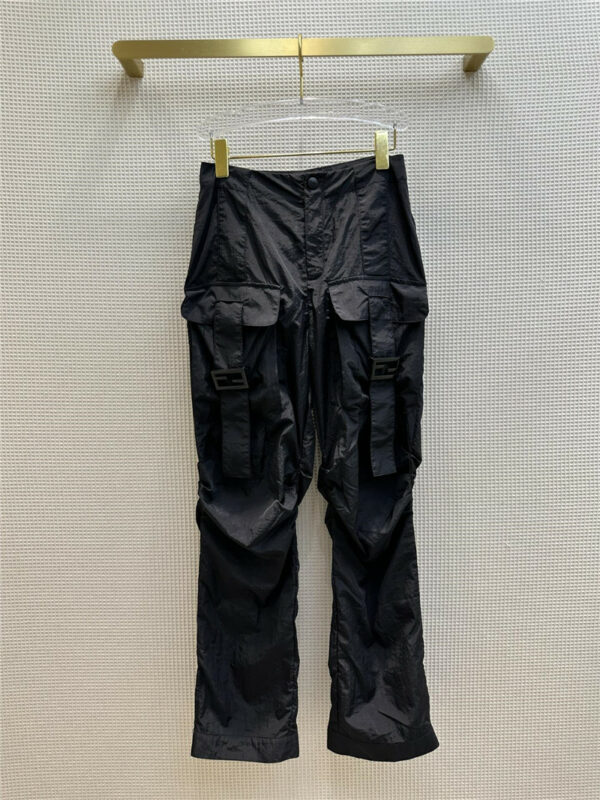 fendi utility style streamer trousers