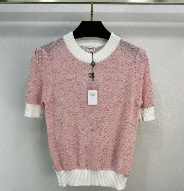 Chanel Hollow Grid Knit Sweater