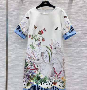 Dolce & Gabbana d&g bunny print dress