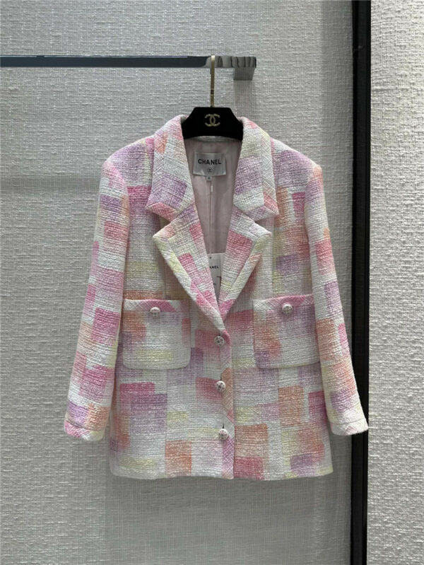 chanel gouache soft tweed suit jacket