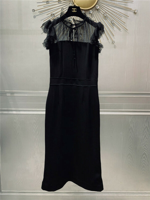 Dolce & Gabbana d&g black lace waist dress