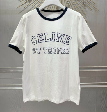 celine simple letter print short-sleeved T-shirt
