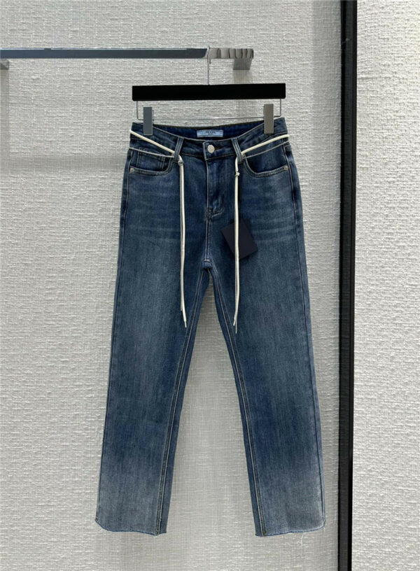 prada faded wash premium blue jeans