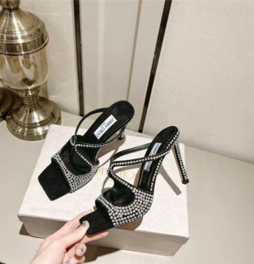 Jimmy Choo hot diamond series high-heeled sandals