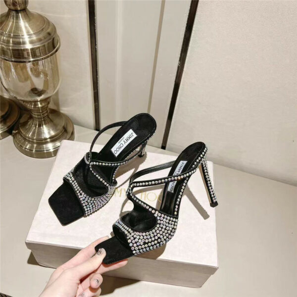 Jimmy Choo hot diamond series high-heeled sandals
