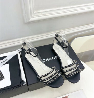 Chanel counter catwalk style chain sandals