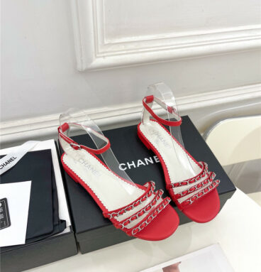 Chanel counter catwalk style chain sandals