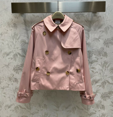Burberry lapel cropped trench coat