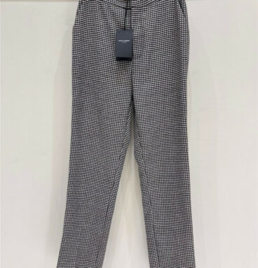 YSL checked straight-leg trousers
