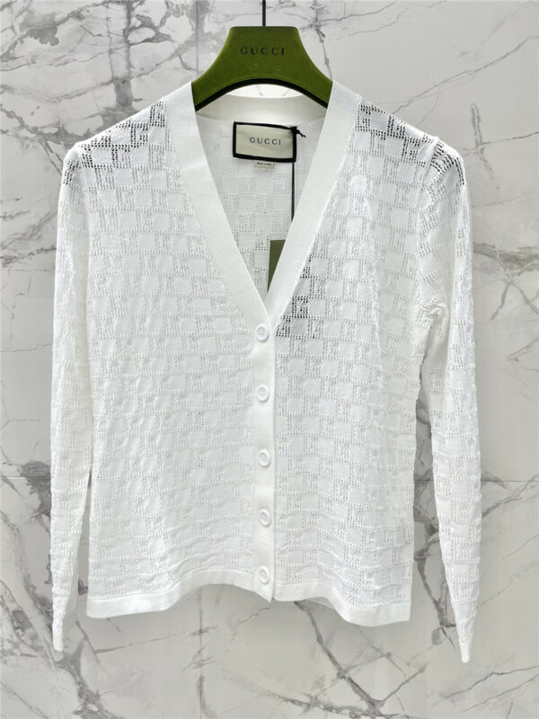 gucci V-neck knitted cardigan