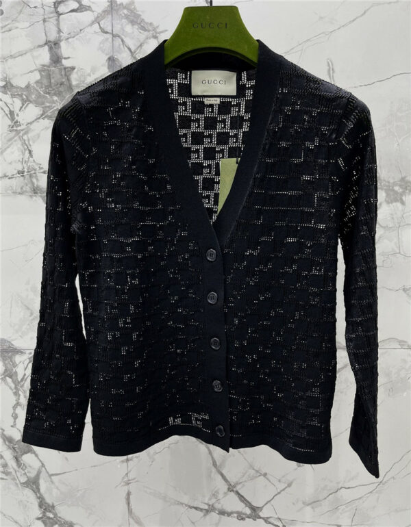 gucci V-neck knitted cardigan