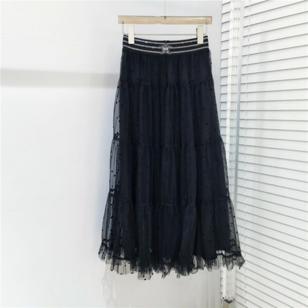 dior hot diamond mesh long skirt