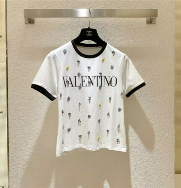 valentino handmade beaded T-shirt
