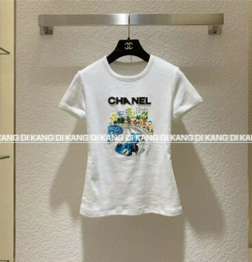 Chanel heavy industry short-sleeved T-shirt