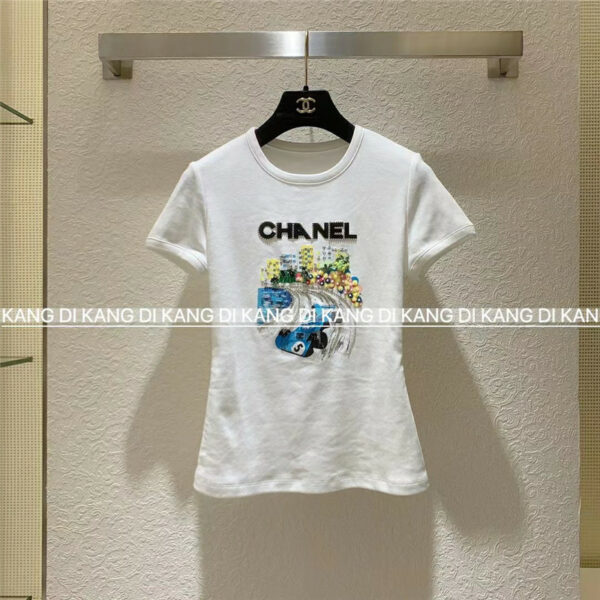Chanel heavy industry short-sleeved T-shirt