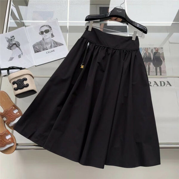 celine new wide waist seal high waist umbrella skirt