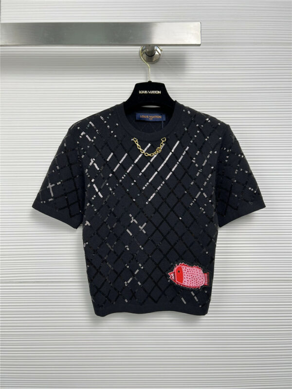 louis vuitton LV goldfish embroidery small top