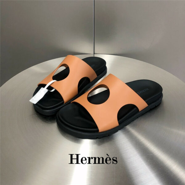hermes edith hole slippers