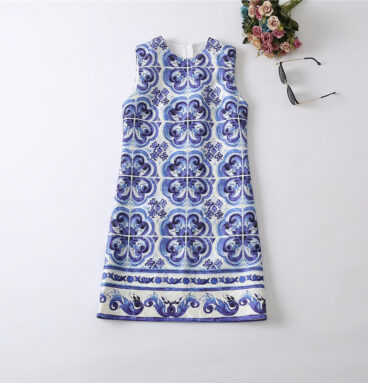 Dolce & Gabbana d&g print sleeveless dress